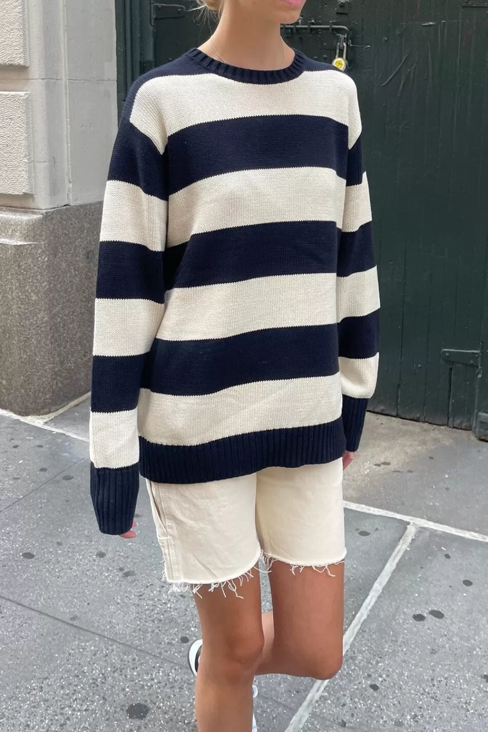 Brandy Melville Brianna Cotton Thick Stripe Sweater