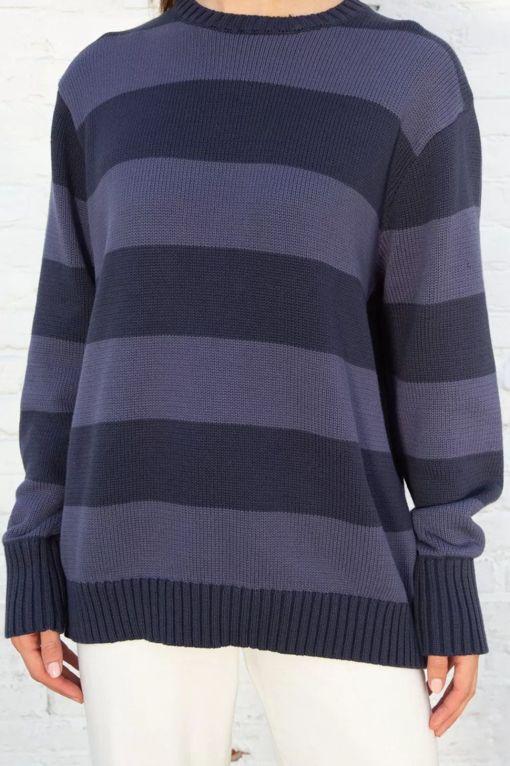 Brandy Melville Brianna Cotton Thick Stripe Sweater