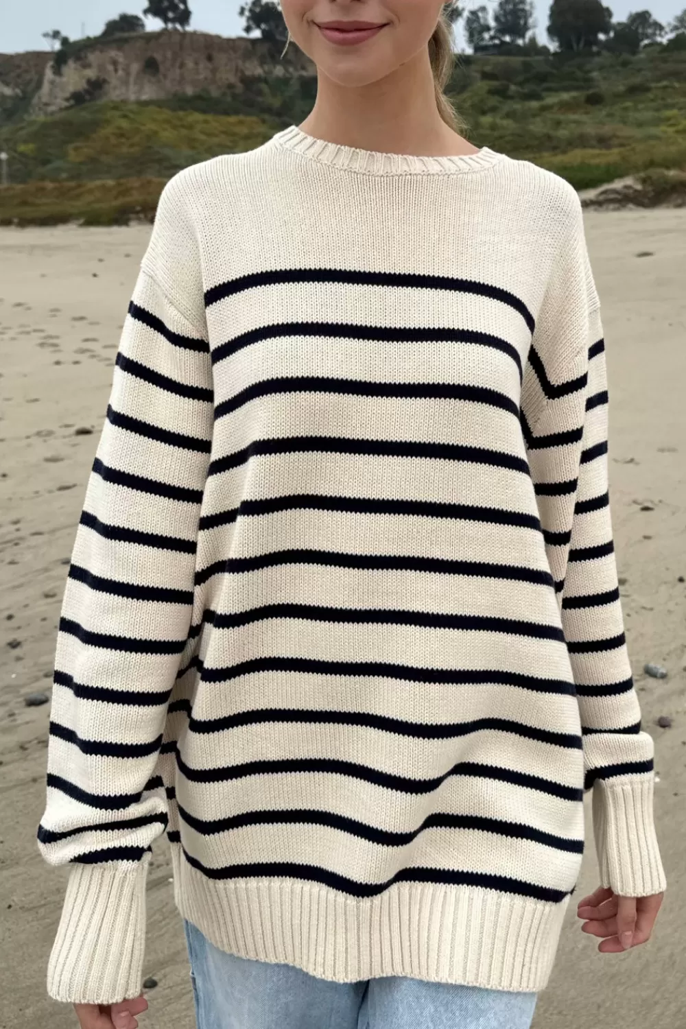 Brandy Melville Brianna Cotton Thin Stripe Sweater