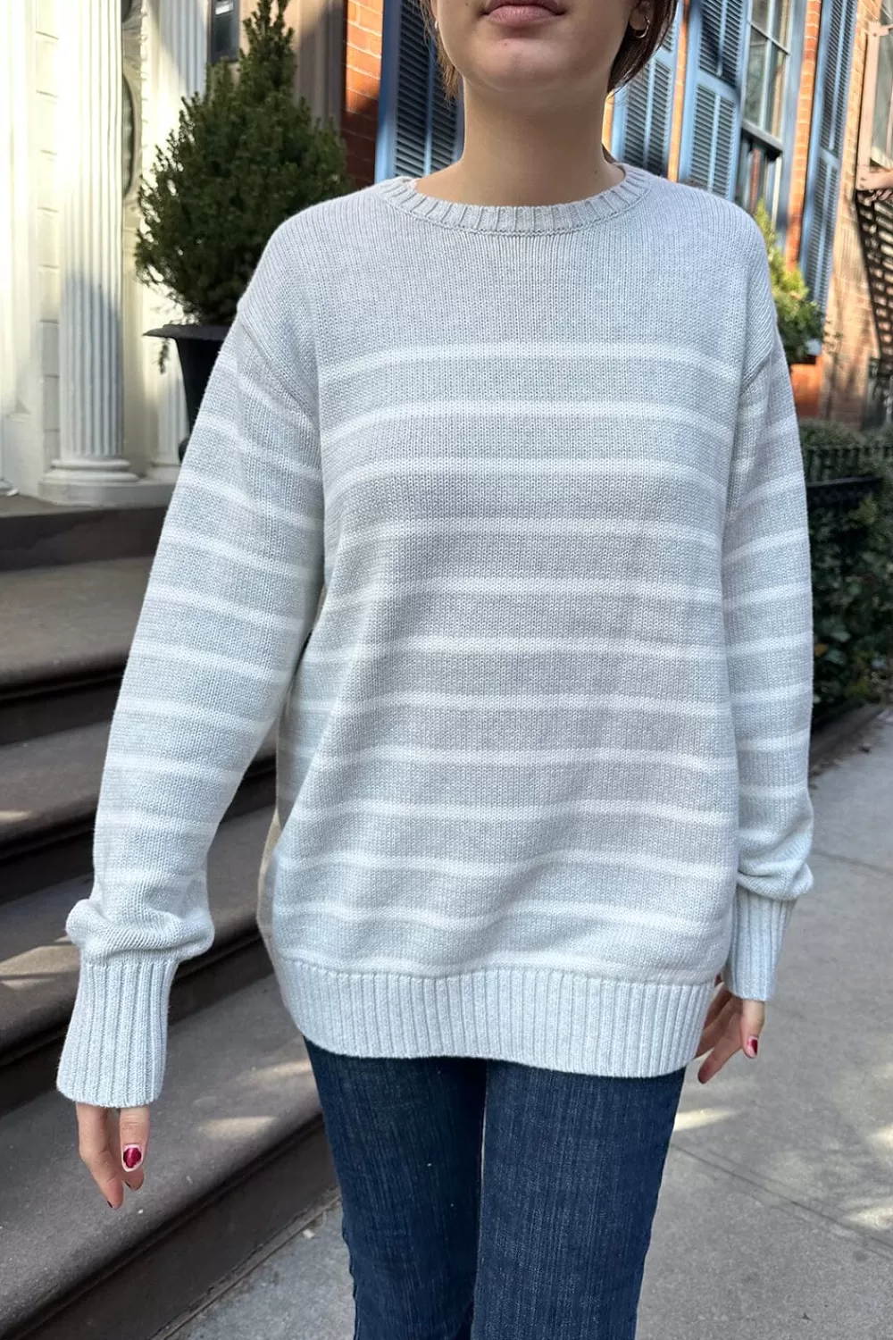 Brandy Melville Brianna Thin Stripe Cotton Sweater
