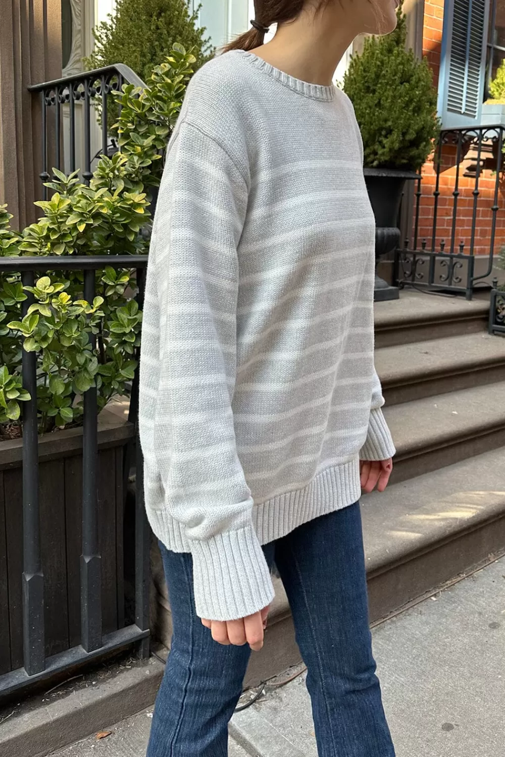 Brandy Melville Brianna Thin Stripe Cotton Sweater