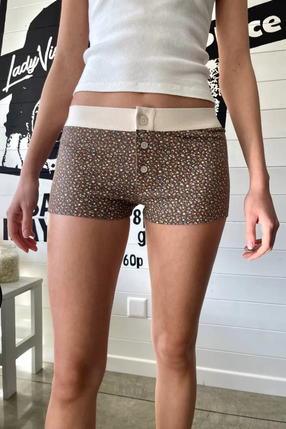 Brandy Melville Floral Boyshort Underwear